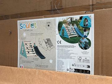 Parco giochi Soulet in legno con scivolo NUOVO
