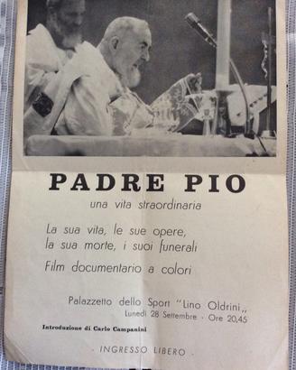 Padre Pio locandina film vintage