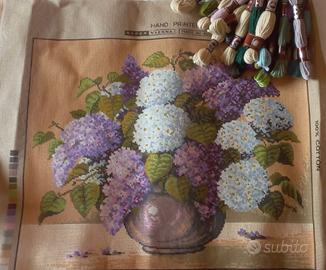 kit ricamo a punto croce: Ortensie