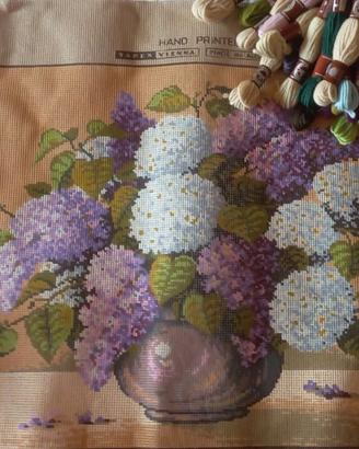 kit ricamo a punto croce: Ortensie