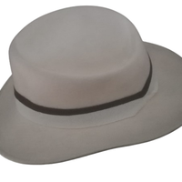 Cappello donna in lana  vintage tesa larga