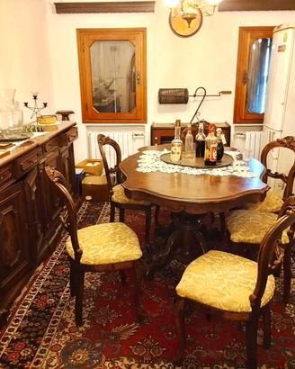 Sala da pranzo completa in NOCE e RADICA