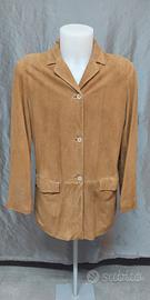 Giacca donna scamosciata vera pelle taglia 50