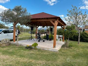 Gazebo in legno lamellare