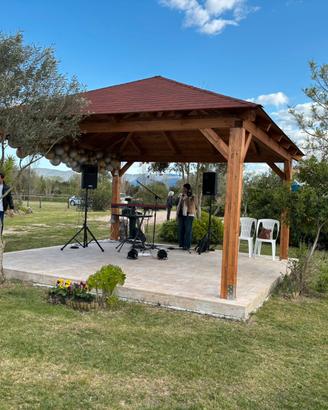 Gazebo in legno lamellare