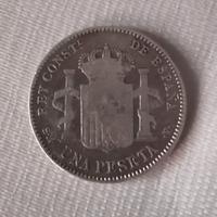 moneta antica argento 1 peseta 1900 