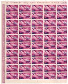 Posta Aerea 1956 - Lire 120 su 50 lilla,