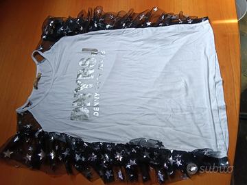 T-shirt Denny Rose jeans originale bianca