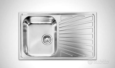 LAVELLO COMETA 79x50 INOX SATINATO + RUBINETTO