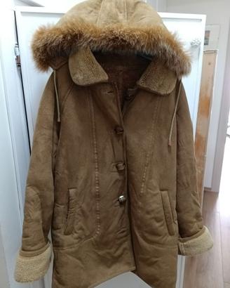 Giacca uomo invernale effetto montone con cappucio