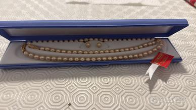 Set Perle Mallorca Collana Orecchini Bracciale