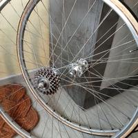 Bici corsa epoca, ruote flangia alta FB ,Ambrosio,