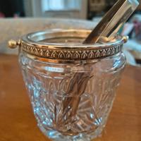 secchiello cristallo e silverplated per ghiaccio