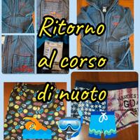 Set nuoto bimbo 6 anni con accappatoio LUCA