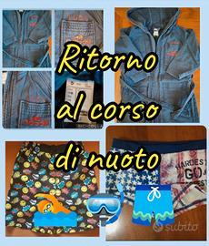 Set nuoto bimbo 6 anni con accappatoio LUCA