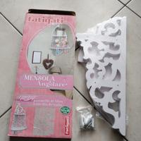 Mensola Angolare Shabby Chic Bianca Fatigati Nuova