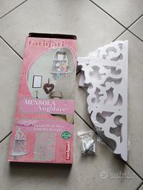 Mensola Angolare Shabby Chic Bianca Fatigati Nuova