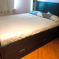 Letto 1 piazza e mezzo con 4 cassetti e doghe