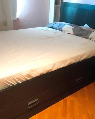 Letto 1 piazza e mezzo con 4 cassetti e doghe