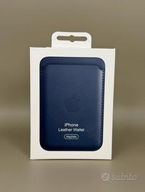 Apple Leather Wallet MagSafe Blu Mezzanotte NUOVO