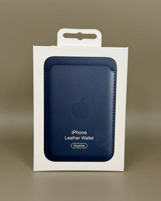 Apple Leather Wallet MagSafe Blu Mezzanotte NUOVO