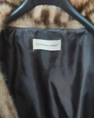 Giubbotto pesante per donna colore marrone con fin