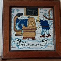 QUADRETT0 IN CERAMICA  VINTAGE ARTI E MESTIERI