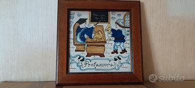 QUADRETT0 IN CERAMICA  VINTAGE ARTI E MESTIERI