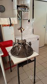 Lampadario vintage / antico in bronzo a corona