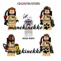 GHOSTBUSTERS + Stay Puft 5 minifigure simil Lego