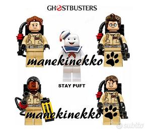 GHOSTBUSTERS + Stay Puft 5 minifigure simil Lego