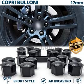 Tappi Copribulloni da 17 Neri Copridadi Ruote Auto