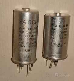 Coppia Condensatori Elettrolitici FACON NOS - Vint