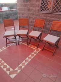 sedie in legno pieghevoli 