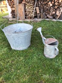 Bagna fiori e mastellone vintage