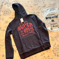 SUPERDRY felpa con cappuccio, NUOVA, taglia M