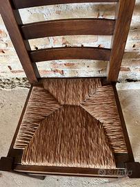 Sedie impagliate in legno massello