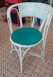 sedia in vimini vintage 
