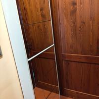 scarpiera in legno con specchio 