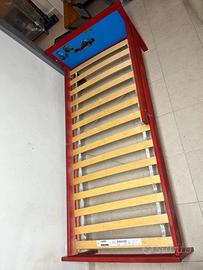Lettino singolo per bambini a tema disney Cars