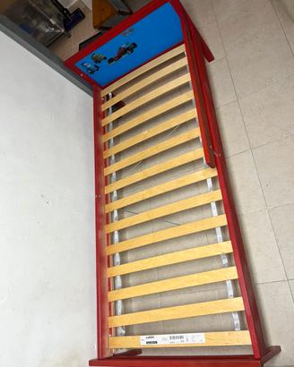 Lettino singolo per bambini a tema disney Cars