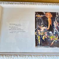 Serigrafia Mimmo Rotella con poesia Alda Merini