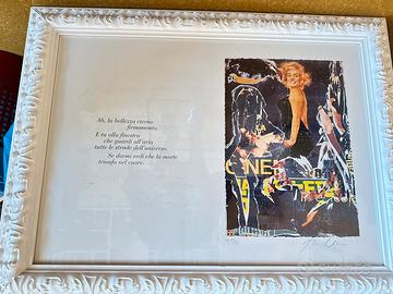 Serigrafia Mimmo Rotella con poesia Alda Merini
