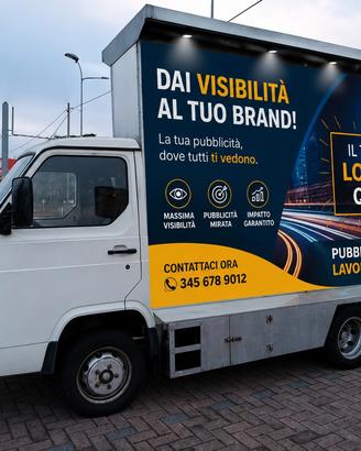 Pubblicità con camion vela