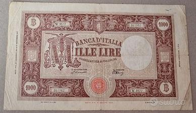 RARA MILLE 1000 LIRE GRANDE M BARBETTI 22/11/1947