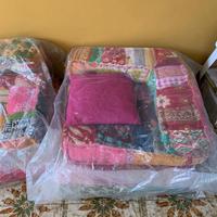 Pouf modulare in tessuto parchwork