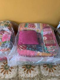 Pouf modulare in tessuto parchwork