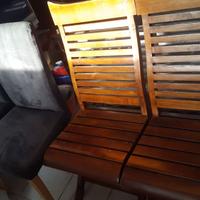 sedie teak e ikea in alcantara