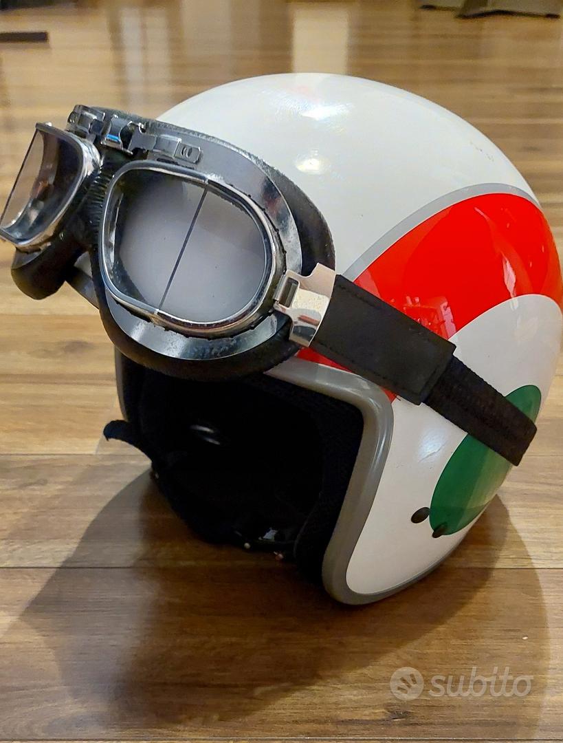 Casco Vespa Jet tricolore con occhiali - Accessori Moto In vendita a Monza  e della Brianza