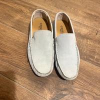 Scarpe mocassino celesti scamosciate uomo 43